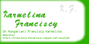 karmelina franciscy business card